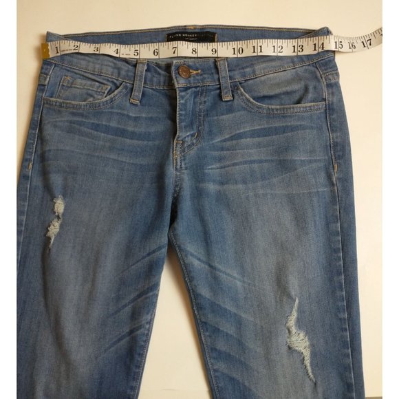 Flying Monkey Jeans Distressed Slim Boyfriend Denim L7598 Size 24 - Picture 4 of 10